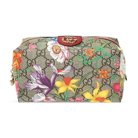 gucci ophidia gg flora cosmetic case|gucci floral makeup bag.